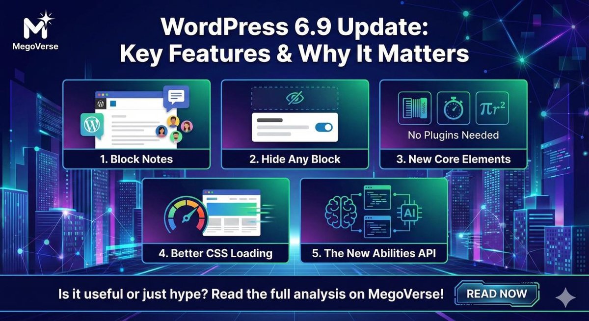 WordPress 6.9 Update – What’s New and Why It Matters